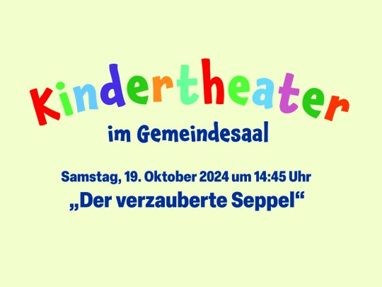 Kindertheater 19. Oktober 24