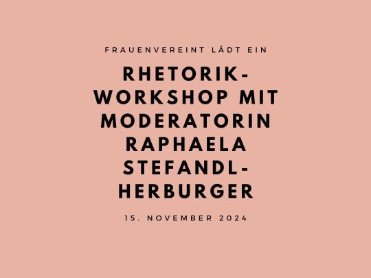 Workshop Rhetorik