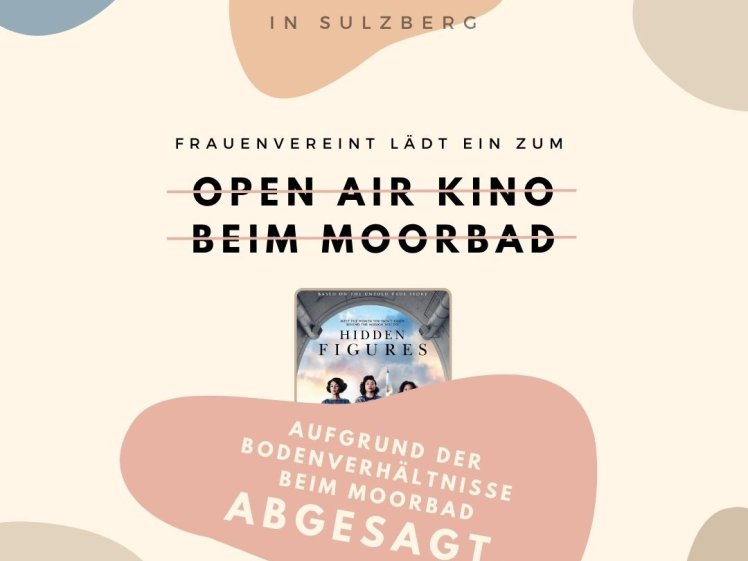 Moorbadkino abgesagt!