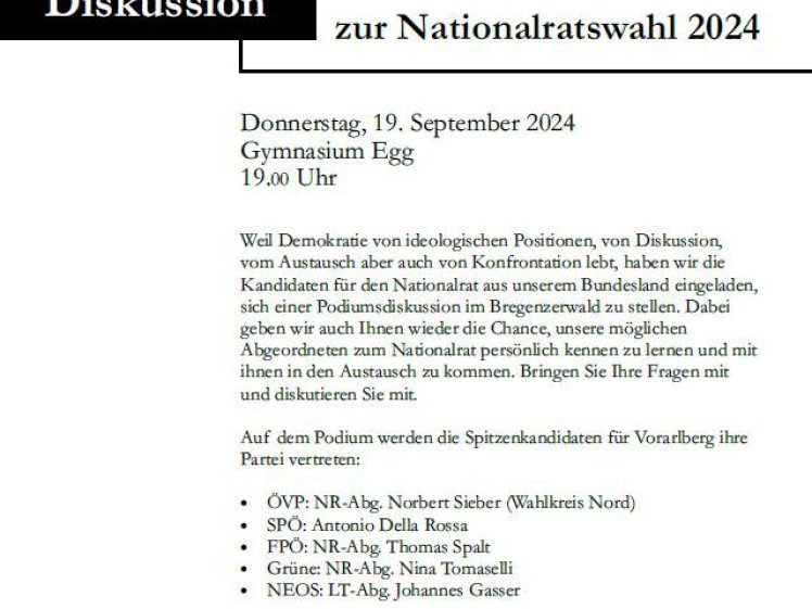 Diskussion zur Nationalratswahl